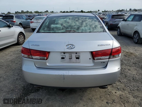 2006 Hyundai Sonata GLS with VIN 5NPEU46F26H065327, listed as a Copart auction lot 53082745 with 142,513 mi miles and Salvage Title. Bid and sale history available at DreamBid. Image 6.