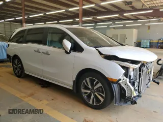 2021 Honda Odyssey Touring with VIN 5FNRL6H89MB018290, listed as a Copart auction lot 55183525 with 77,562 mi miles and Salvage title. Bid and sale history available at DreamBid. Image 4.