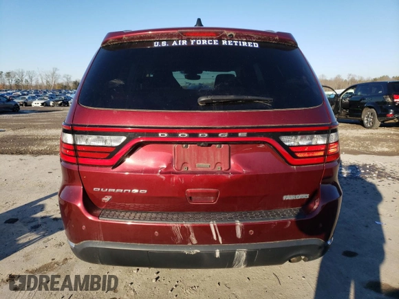 2020 Dodge Durango SXT Plus with VIN 1C4RDJAG8LC142497, listed as a Copart auction lot 88755605 with 27,609 mi miles and Clean Title. Bid and sale history available at DreamBid. Image 6.