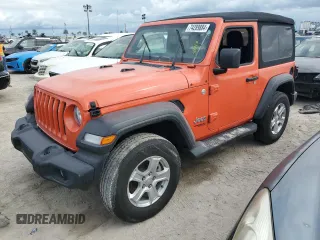 2020 Jeep Wrangler Sport with VIN 1C4GJXAG5LW176527, listed as a Copart auction lot 74289884 with Not provided miles and Salvage title. Bid and sale history available at DreamBid. Image 1.