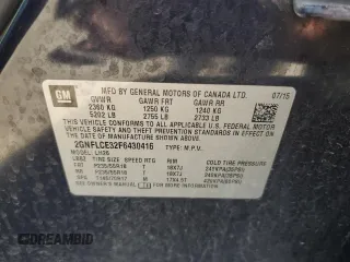 2015 Chevrolet Equinox LT with VIN 2GNFLCE32F6430416, listed as a Copart auction lot 56615234 with 111,641 mi miles and Clean Title. Bid and sale history available at carsss.com. Image 14.