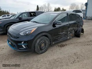 2021 Kia Niro EV S with VIN KNDCC3LG9M5093835, listed as a Copart auction lot 47445995 with 63,257 mi miles and Salvage Title. Bid and sale history available at carsss.com. Image 1.