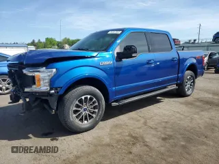 2018 Ford F-150 XL with VIN 1FTEW1E57JFD31154, listed as a Copart auction lot 55387965 with 52,942 mi miles and Salvage Title. Bid and sale history available at carsss.com. Image 1.