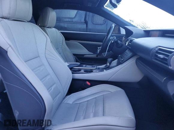 2015 Lexus RC 350 F Sport with VIN JTHHE5BC3F5002960, listed as a Copart auction lot 52121175 with 5,505 mi miles and Salvage title. Bid and sale history available at DreamBid. Image 10.