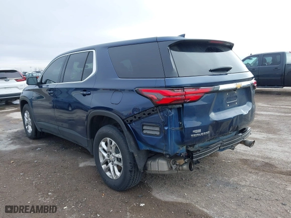 2022 Chevrolet Traverse LS with VIN 1GNERFKW0NJ147508, listed as a IAAI auction lot 41415613 with 73,701 mi miles. Bid and sale history available at carsss.com. Image 3.
