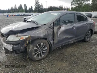 2015 Honda Civic EX z VIN 19XFB2F8XFE014596, wystawiony jako Copart lot #57876125 z przebiegiem 126 765 mil mil oraz Szkoda całkowita • Salvage title. Historia ofert i sprzedaży dostępna na DreamBid. Obrazek 1.