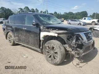 2017 Nissan Armada SV with VIN JN8AY2ND4H9009946, listed as a Copart auction lot 64395354 with 182,409 mi miles and Salvage Title. Bid and sale history available at carsss.com. Image 4.