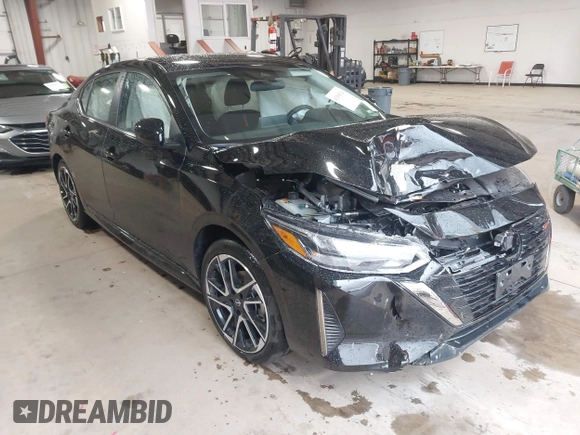 2025 Nissan Sentra SR with VIN 3N1AB8DV2SY306941, listed as a IAAI auction lot 42194726 with 2,509 mi miles and . Bid and sale history available at DreamBid. Image 1.