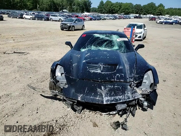 2019 Chevrolet Corvette Z06 2LZ with VIN 1G1YS2D67K5605381, listed as a Copart auction lot 74123374 with 19,094 mi miles and Salvage Title. Bid and sale history available at carsss.com. Image 10.