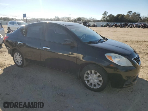 2014 Nissan Versa S with VIN 3N1CN7AP2EK451162, listed as a Copart auction lot 89150645 with 116,321 mi miles and Salvage Title. Bid and sale history available at DreamBid. Image 4.