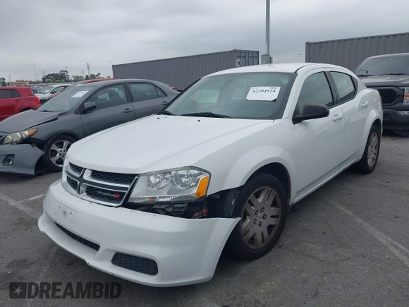 2012 Dodge Avenger SE with VIN 1C3CDZAB6CN220681, listed as a IAAI auction lot 42204924 with 179,170 mi miles and . Bid and sale history available at carsss.com. Image 2.