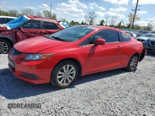 2012 Honda Civic Cpe EX with VIN 2HGFG3B80CH537379, listed as a Copart auction lot 46654965 with 125,969 mi miles and Salvage Title. Bid and sale history available at carsss.com. Image 1.