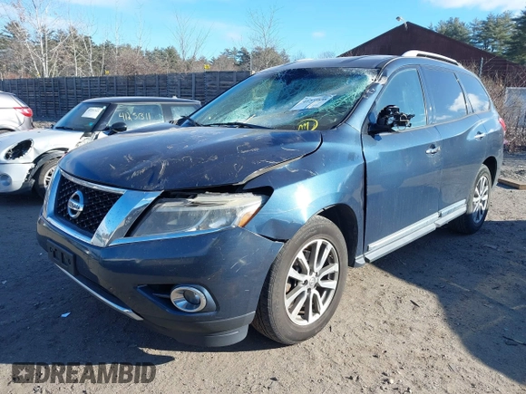 2013 Nissan Pathfinder SV with VIN 5N1AR2MM8DC642050, listed as a IAAI auction lot 41271808 with 94,548 mi miles. Bid and sale history available at carsss.com. Image 2.
