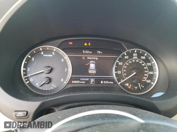 2019 Infiniti QX50 LUXE with VIN 3PCAJ5M15KF125615, listed as a Copart auction lot 73367972 with 34,836 mi miles. Bid and sale history available at carsss.com. Image 9.