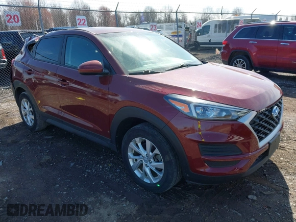 2020 Hyundai Tucson SE with VIN KM8J2CA43LU241383, listed as a IAAI auction lot 41952052 with 15,491 mi miles. Bid and sale history available at carsss.com. Image 1.