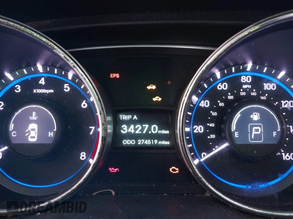 2011 Hyundai Sonata SE with VIN 5NPEC4AC1BH097549, listed as a IAAI auction lot 42028954 with 274,519 mi miles. Bid and sale history available at carsss.com. Image 7.