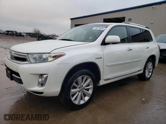 2013 Toyota Highlander Hybrid Limited with VIN JTEDC3EH9D2014297, listed as a Copart auction lot 84875994 with 171,150 mi miles and Salvage Title. Bid and sale history available at carsss.com. Image 1.