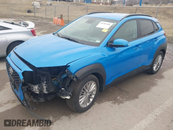 2020 Hyundai Kona SEL with VIN KM8K22AA2LU474451, listed as a IAAI auction lot 41707366 with 40,329 mi miles. Bid and sale history available at carsss.com. Image 19.