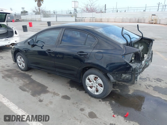 2014 Honda Civic Sedan LX with VIN 19XFB2F57EE253852, listed as a IAAI auction lot 42115504 with 83,599 mi miles. Bid and sale history available at carsss.com. Image 3.
