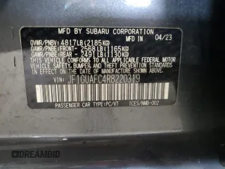 2024 Subaru Impreza Sport with VIN JF1GUAFC4R8220319, listed as a Copart auction lot 68075404 with 13,445 mi miles and Salvage Title. Bid and sale history available at carsss.com. Image 14.