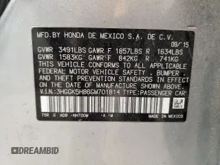2016 Honda Fit EX-L with VIN 3HGGK5H86GM701814, listed as a Copart auction lot 54941125 with 120,710 mi miles and Non repairable. Bid and sale history available at DreamBid. Image 13.