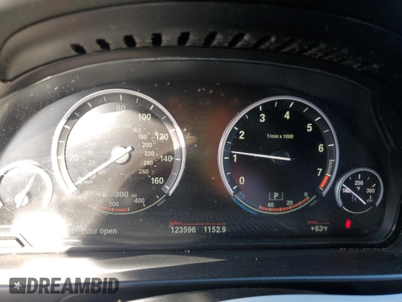2015 BMW 5 Series 535i with VIN WBA5B1C5XFG127381, listed as a Copart auction lot 51338675 with 123,596 mi miles and Salvage Title. Bid and sale history available at carsss.com. Image 9.