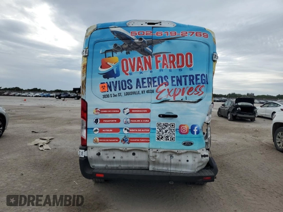 2020 Ford Transit Cargo with VIN 1FTBR1C88LKB49612, listed as a Copart auction lot 80644934 with 162,482 mi miles and Non repairable. Bid and sale history available at DreamBid. Image 6.