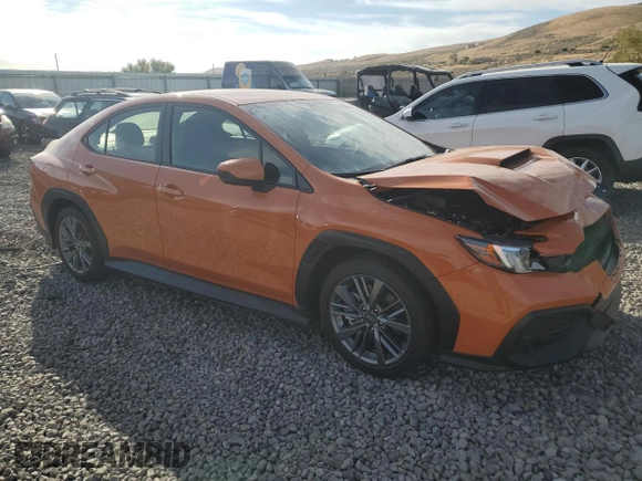 2023 Subaru WRX with VIN JF1VBAA61P9817482, listed as a Copart auction lot 74852794 with 6,127 mi miles and Salvage title. Bid and sale history available at DreamBid. Image 4.