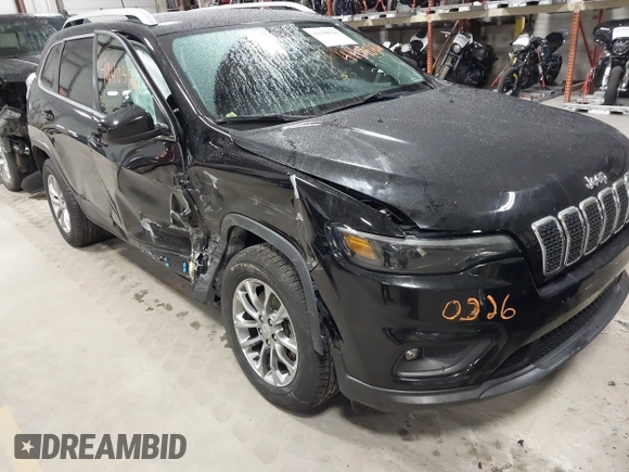 2019 Jeep Cherokee Latitude Plus with VIN 1C4PJMLB7KD193212, listed as a IAAI auction lot 41140326 with 75,360 mi miles. Bid and sale history available at carsss.com. Image 1.