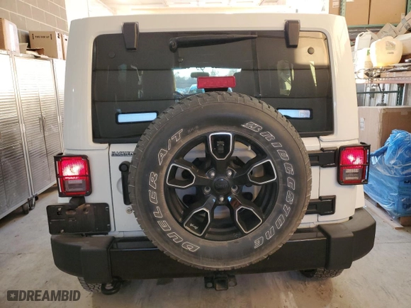 2018 Jeep Wrangler JK Unlimited Sahara with VIN 1C4BJWEG6JL865828, listed as a Copart auction lot 81837414 with 84,216 mi miles and Salvage Title. Bid and sale history available at carsss.com. Image 6.
