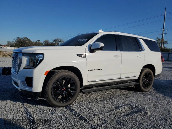 2024 GMC Yukon Denali with VIN 1GKS2DKLXRR105675, listed as a Copart auction lot 85982434 with 14,991 mi miles and Salvage Title. Bid and sale history available at carsss.com. Image 1.