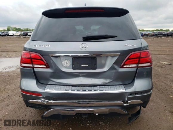 2017 Mercedes-Benz GLE 350 with VIN 4JGDA5HB7HA976621, listed as a Copart auction lot 58548855 with 55,591 mi miles and Salvage title. Bid and sale history available at DreamBid. Image 6.