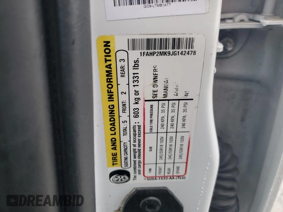 2018 Ford Police Interceptor z VIN 1FAHP2MK9JG142478, wystawiony jako Copart lot #81071874 z przebiegiem 112 194 mil mil oraz Nie do naprawy • Non repairable. Historia ofert i sprzedaży dostępna na DreamBid. Obrazek 12.