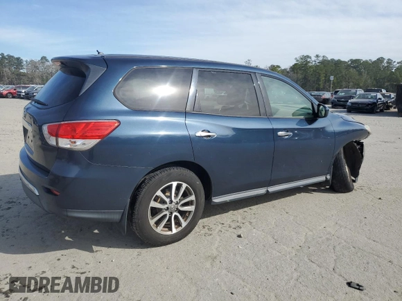 2013 Nissan Pathfinder SL with VIN 5N1AR2MN3DC671576, listed as a Copart auction lot 46727815 with 124,834 mi miles and Salvage Title. Bid and sale history available at DreamBid. Image 3.