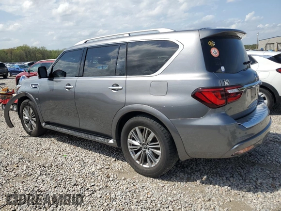 2018 Infiniti QX80 with VIN JN8AZ2NF0J9662455, listed as a Copart auction lot 51672675 with 145,131 mi miles and Salvage Title. Bid and sale history available at carsss.com. Image 2.