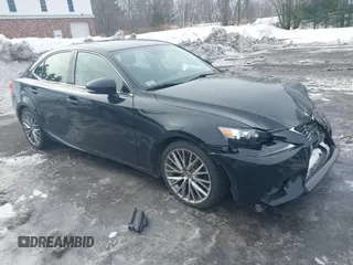 2014 Lexus IS 250 with VIN JTHCF1D24E5001223, listed as a IAAI auction lot 41574243 with 67,515 mi miles. Bid and sale history available at carsss.com. Image 1.