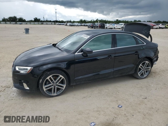 2019 Audi A3 Sedan Premium with VIN WAUAUGFF5K1009283, listed as a Copart auction lot 59403494 with 19,749 mi miles and Salvage Title. Bid and sale history available at carsss.com. Image 1.