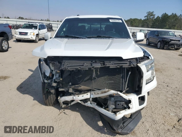 2017 Ford F-150 XL with VIN 1FTEW1EF1HFA28020, listed as a Copart auction lot 43564105 with 55,446 mi miles and Salvage title. Bid and sale history available at DreamBid. Image 5.