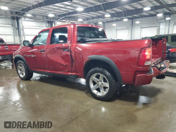 2012 Ram 1500 Express with VIN 1C6RD7KT1CS196557, listed as a Copart auction lot 53502005 with 140,869 mi miles and Salvage title. Bid and sale history available at DreamBid. Image 2.