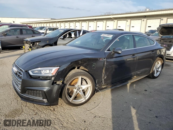 2018 Audi A5 Sportback Premium Plus with VIN WAUENCF59JA052750, listed as a Copart auction lot 46313864 with 70,286 mi miles. Bid and sale history available at carsss.com. Image 1.