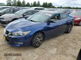 2016 Nissan Maxima S with VIN 1N4AA6AP7GC393929, listed as a Copart auction lot 64045643 with 75,085 mi miles and Salvage Title. Bid and sale history available at DreamBid. Image 1.