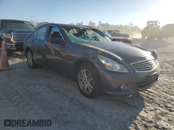 2011 Infiniti G25 x with VIN JN1DV6AR8BM654374, listed as a Copart auction lot 75913834 with Not provided miles and Salvage title. Bid and sale history available at DreamBid. Image 4.