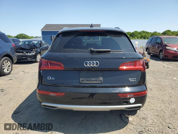 2018 Audi Q5 Premium with VIN WA1ANAFY4J2012175, listed as a Copart auction lot 59550155 with 52,013 mi miles and Salvage title. Bid and sale history available at DreamBid. Image 6.