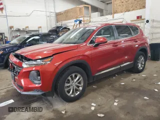 2019 Hyundai Santa Fe SE with VIN 5NMS2CAD4KH070822, listed as a Copart auction lot 61863315 with 74,865 mi miles and Salvage title. Bid and sale history available at DreamBid. Image 1.