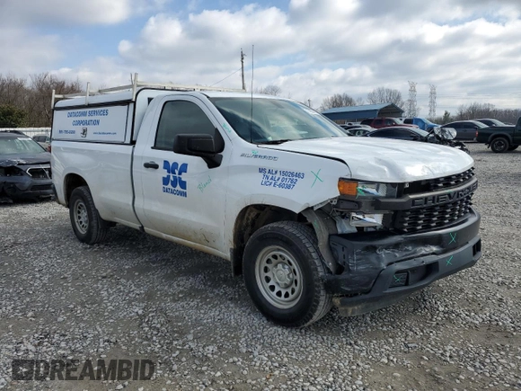 2020 Chevrolet Silverado 1500 Work Truck with VIN 3GCNWAEH8LG106494, listed as a Copart auction lot 45285445 with 94,317 mi miles and Salvage Title. Bid and sale history available at DreamBid. Image 4.