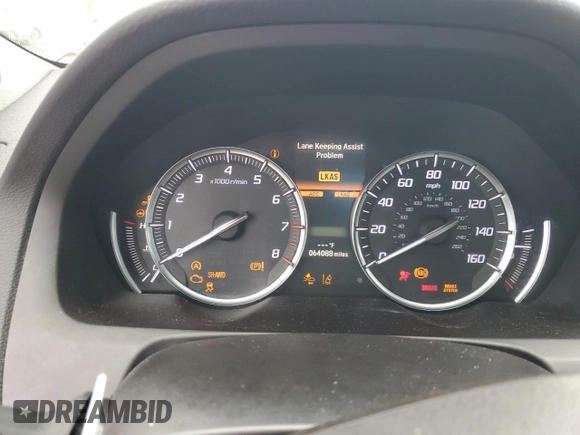 2019 Acura TLX w/Advance Pkg with VIN 19UUB3F85KA002352, listed as a Copart auction lot 74329774 with 64,088 mi miles and Non Repairable. Bid and sale history available at carsss.com. Image 9.