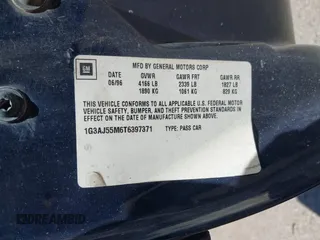 1996 Oldsmobile Cutlass Ciera 1SA VX5 z VIN 1G3AJ55M6T6397371, wystawiony jako IAAI lot #42222459 z przebiegiem 92 232 mil mil oraz . Historia ofert i sprzedaży dostępna na DreamBid. Obrazek 9.