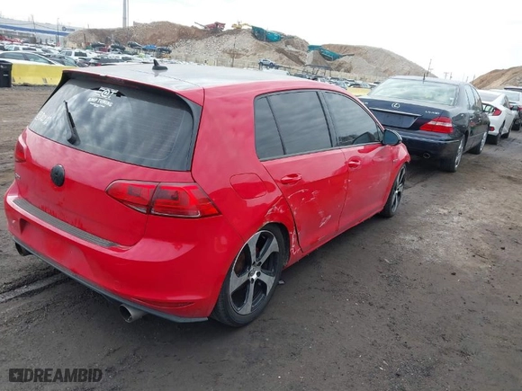 2017 Volkswagen Golf GTI S with VIN 3VW5T7AU5HM009256, listed as a IAAI auction lot 41655836 with 95,931 mi miles. Bid and sale history available at carsss.com. Image 4.