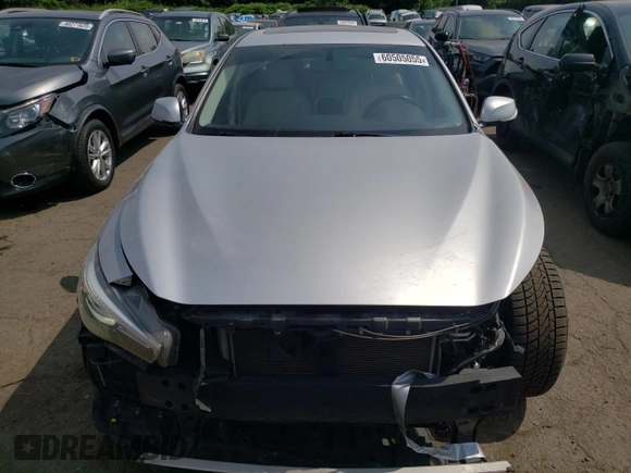 2015 Infiniti Q50 Premium with VIN JN1BV7AR2FM395710, listed as a Copart auction lot 60505055 with 108,333 mi miles and Salvage title. Bid and sale history available at DreamBid. Image 5.