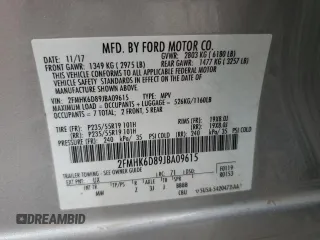 2018 Ford Flex Limited z VIN 2FMHK6D89JBA09615, wystawiony jako Copart lot #58268385 z przebiegiem 55 207 mil mil oraz Szkoda całkowita • Salvage title. Historia ofert i sprzedaży dostępna na DreamBid. Obrazek 14.